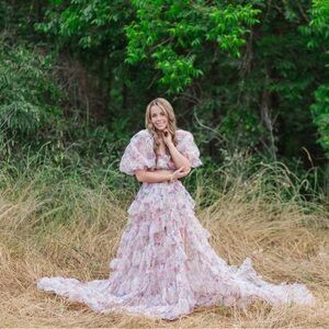 Sherri Hill Floral Pink Prom Dress